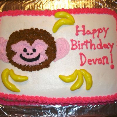 Monkey Birthday Cake