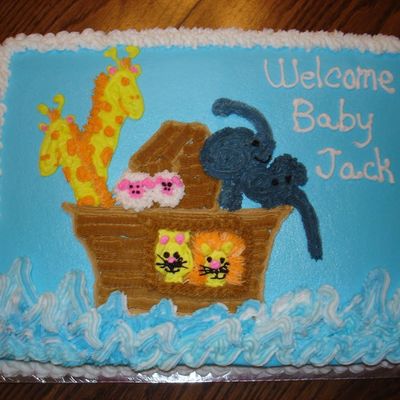 Noah's Ark Baby Shower Cake
