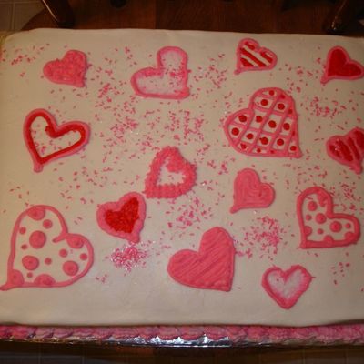 Valentine's Day Heart Cake