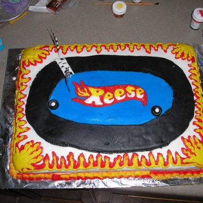 Hot Wheels Nascar Cake