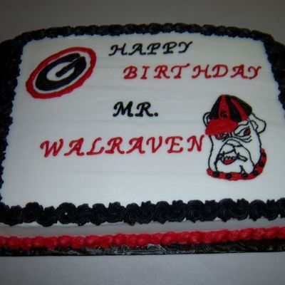 Uga Fan Birthday Cake