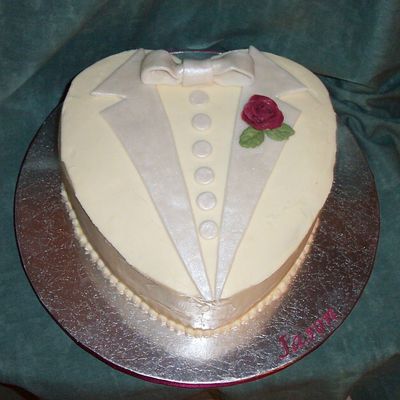Groom Heart Cake
