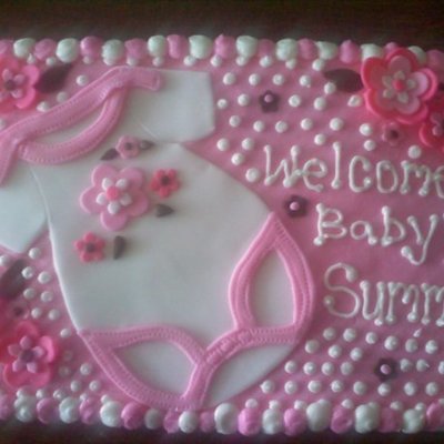 Baby Shower, White And Pink Onise