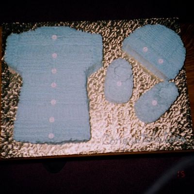 Baby Sweater, Booties And Hat