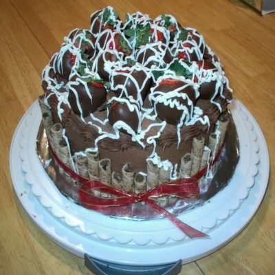 Chocolate Covered Strawberry Cake