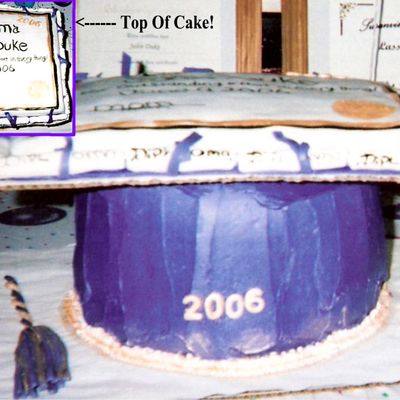 Graduation Morter Cap And Certificate Cake!
