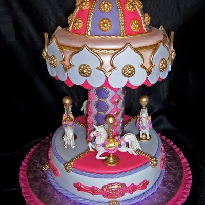 Unicorn Carousel Cake