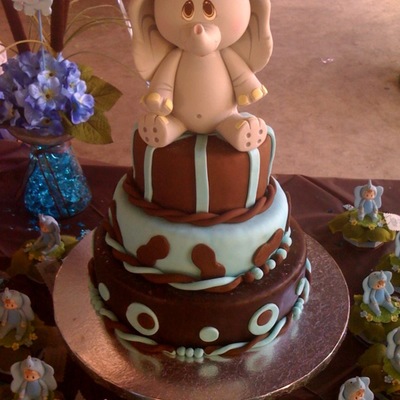 Elephant Baby Shower Cake