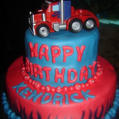 Transformers Optimus Prime Cake