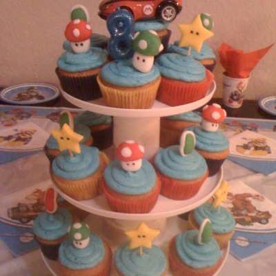 Mario Kart Cupcake Tower