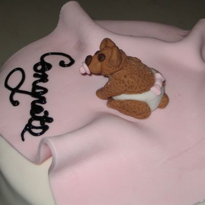 Gumpaste Baby Girl Bear With Blanket