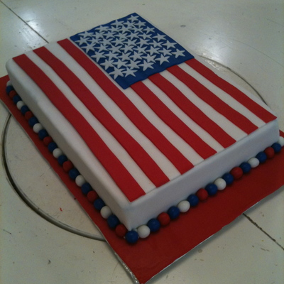 American Flag Cake