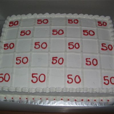 Slab Cake For 50Th Birthday Party