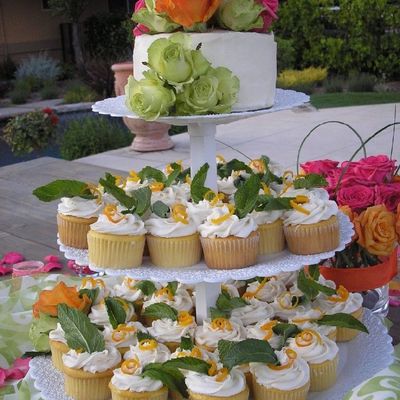 Wedding Cupcakes With Orange Zest & Mint
