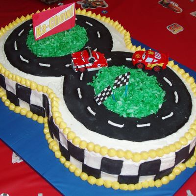Cars Race Track Cake