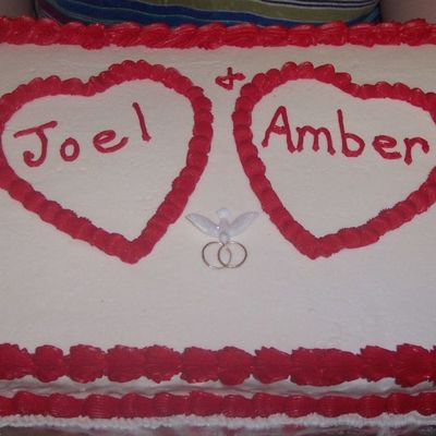 Wedding Shower Hearts Doves Wedding Bands Cake