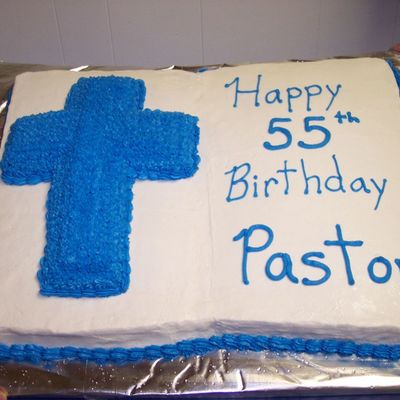 Sheet Cake With Cross
