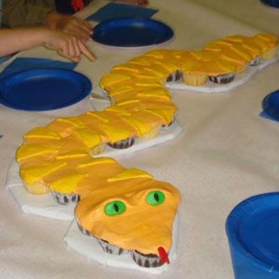 Snake Cupcake Cake