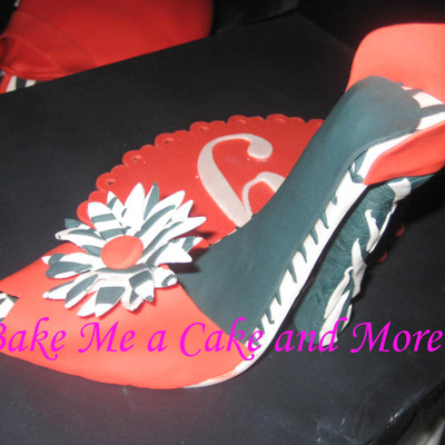 Zebra Print And Red Shoe And Matching Purse