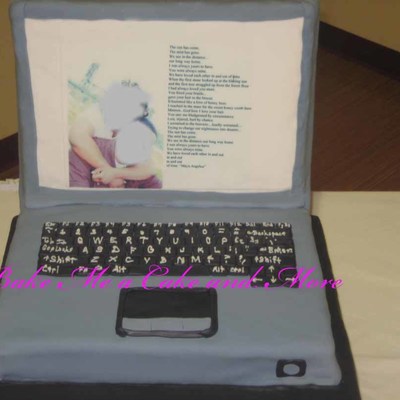 Laptop Grooms Cake