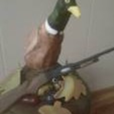 Pheasant And Gun Grooms Cake