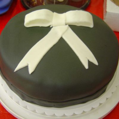 Black With White Bow