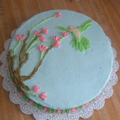 Hummingbird With Sweet Peas