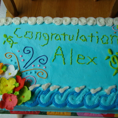 Hawaiian Graduation Cake 2