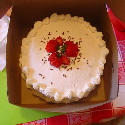 Strawberry And White Cake