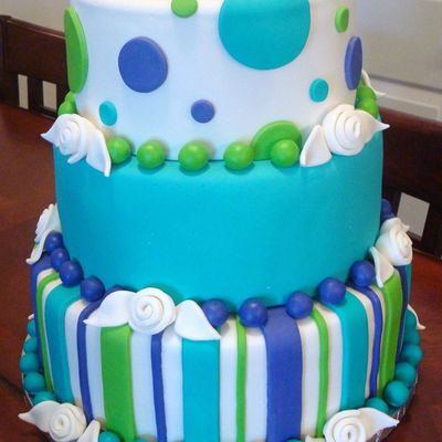Stripes/polka Dot Cake
