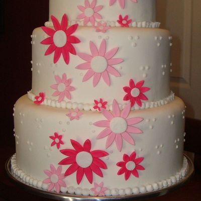 Pink Daisy Cake