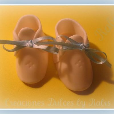 Gumpaste Baby Boy Booties