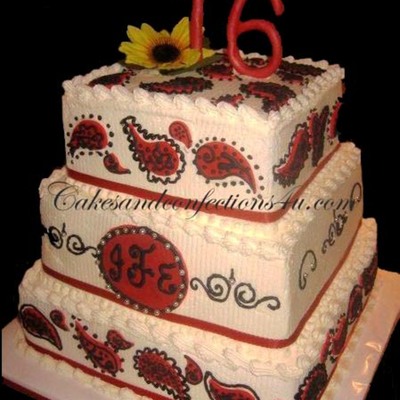 Red Paisley Sweet 16