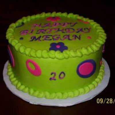 Lime Green Birthday Cake