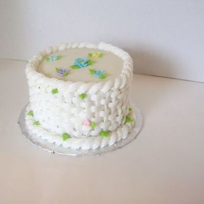 5" Mini Basketweave Cake