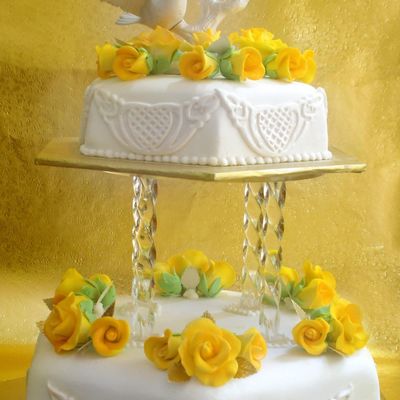 Golden Wedding Anniversary Cake.