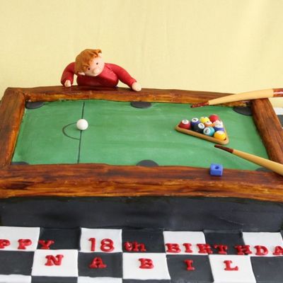 Pool Table Cake