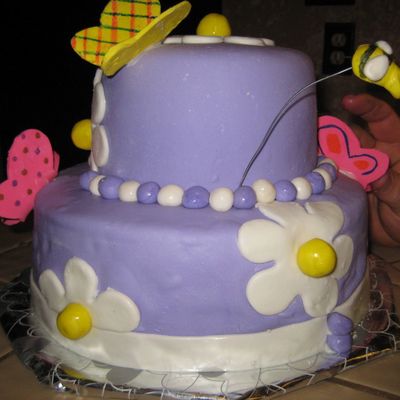 Purple Flowery Cake