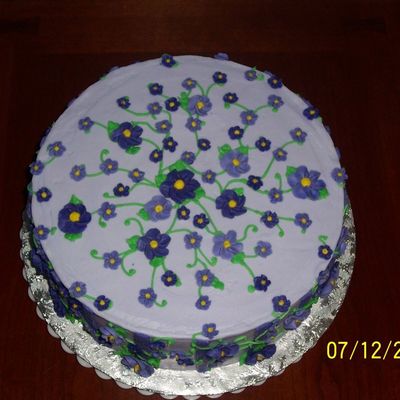 Purple Flowers Cake