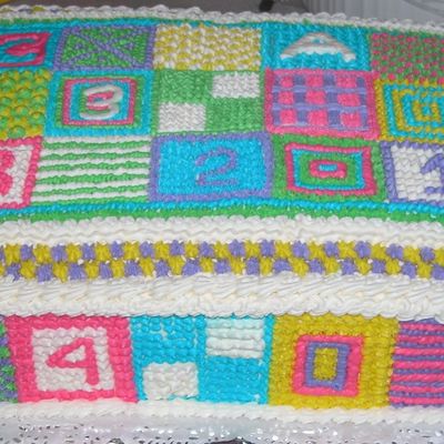 Baby Blanket Shower Cake