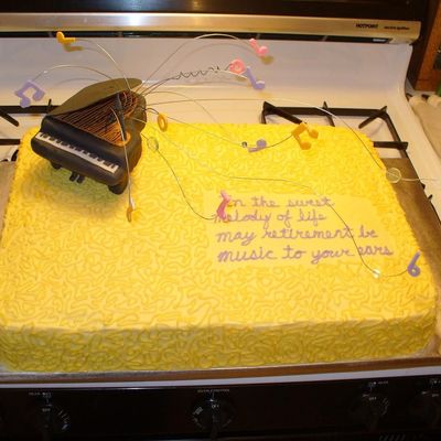 Piano Retirement Cake
