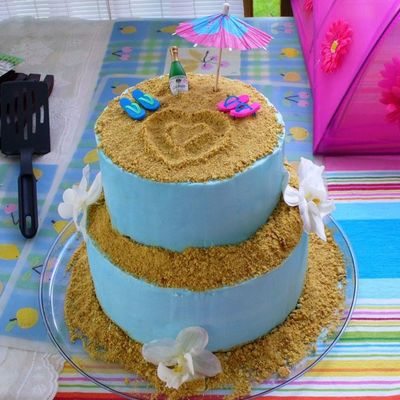 Beachy Bachelorette Cake