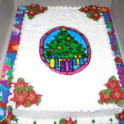 Stained Glass Sheet Cake