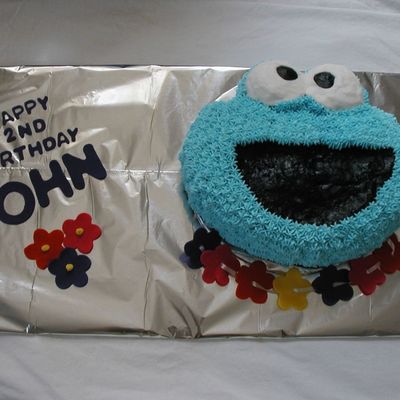 Cookie Monster And Elmo Luau