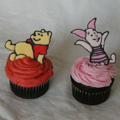 Pooh And Piglet Cupcakes