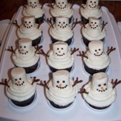 Snowman Cupcakes