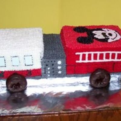 Side View Fire Engine Truck