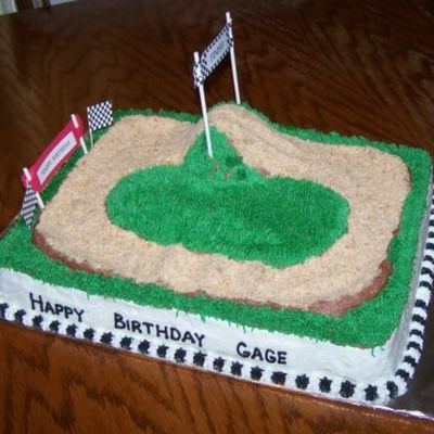 Dirt Bike Race Track Cake