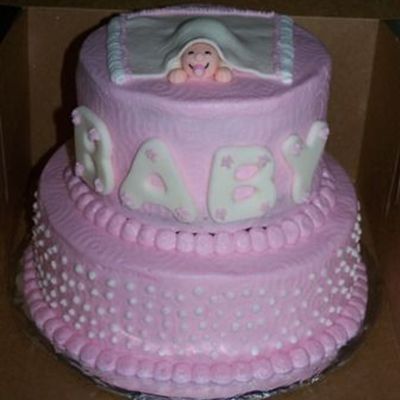 Baby Girl Shower Cake