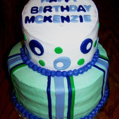 Green & Purple Birthday Cake